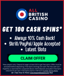 All British Casino Welcome Bonus